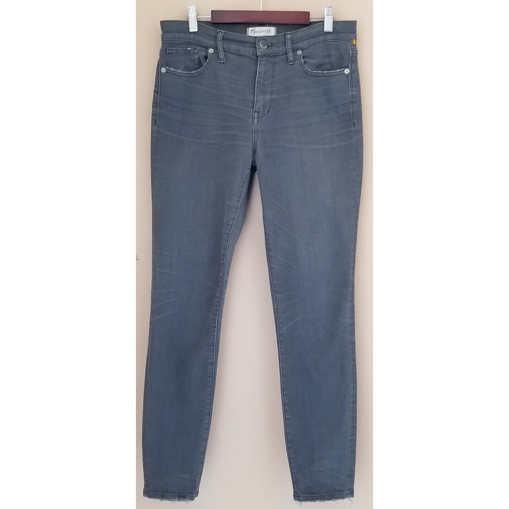 MADEWELL Jeans Womens 29 Grey High Rise Skinny Stretch Salvaged Zip Fly